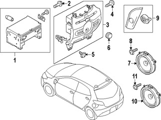 Foto de Altavoz Original para Mazda 2 2011 2012 2013 2014 Marca MAZDA N�mero de Parte D65166960