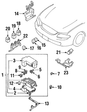 Foto de Fusible Original para Mazda Marca MAZDA Nmero de Parte 000011215A