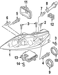 Foto de Faro Original para Mazda 6 2006 2007 2008 Marca MAZDA N�mero de Parte GP7C51041C