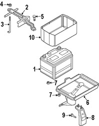 Foto de Sujetador de Batera Original para Mazda 6 2003 2004 2005 2006 2007 2008 Marca MAZDA Nmero de Parte GK2A5603XA