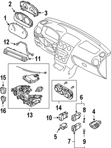 Foto de Bombilla de Panel de Instrumentos Original para Mazda 6 Mazda CX-7 Mazda 5 Mazda RX-8 Marca MAZDA Nmero de Parte GJ6A66461