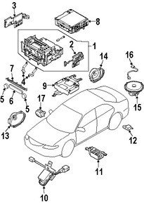 Foto de Altavoz Original para Mazda 6 2003 2004 2005 2006 2007 2008 Marca MAZDA N�mero de Parte GM1B6696Y