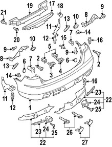 Foto de Tuerca de cubierta de parachoques Original para Mazda 6 Mazda 3 Marca MAZDA N�mero de Parte BP4K50ES1
