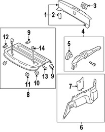 Foto de Panel de maletero Original para Mazda 6 2004 2005 2006 2007 2008 Marca MAZDA N�mero de Parte GM9A68870E85