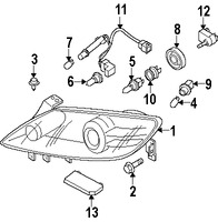 Foto de Portabombilla del Faro Original para Mazda RX-8 2004 2005 2006 2007 2008 Marca MAZDA Nmero de Parte F15151155