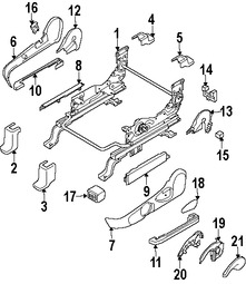 Foto de Manilla de Ajuste de Reclinacion Asiento Trasero Original para Mazda 5 Mazda CX-9 Mazda CX-7 Marca MAZDA Nmero de Parte B33D881H534