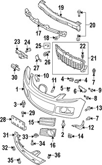 Foto de Perno de cubierta de parachoques Original para Mazda CX-7 Mazda  Mazda MX-5 Miata Marca MAZDA N�mero de Parte 9CR600516B