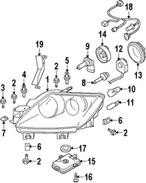 Foto de Faro Original para Mazda CX-7 2007 2008 2009 Marca MAZDA N�mero de Parte EG2251041P