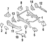 Foto de Cubierta de Riel de Asiento Original para Mazda CX-7 2007 2008 2009 2010 2011 2012 Marca MAZDA N�mero de Parte EG2157042C34