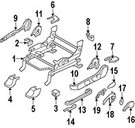Foto de Cubierta de Riel de Asiento Original para Mazda CX-7 2007 2008 2009 2010 2011 2012 Marca MAZDA N�mero de Parte BP4K881K7A02