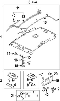 Foto de Techo Interior Original para Mazda CX-7 2007 2008 Marca MAZDA N�mero de Parte EG2768030K77