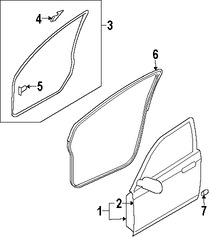 Foto de Sello de la puerta Original para Mazda CX-7 2007 2008 2009 2010 2011 2012 Marca MAZDA Nmero de Parte EG2158760F