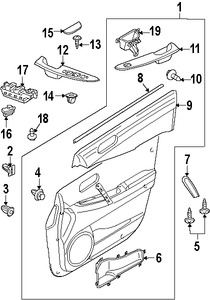 Foto de Bisel de Switch de Vidrio Electrico Original para Mazda CX-7 2007 2008 2009 Marca MAZDA N�mero de Parte EG21684L6A02