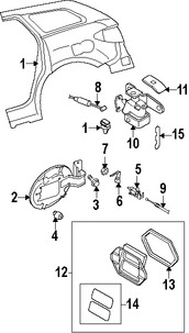 Foto de Cable de Puerta del Tanque de Combustible Original para Mazda CX-7 2007 2008 2009 2010 2011 2012 Marca MAZDA Nmero de Parte EG2156880