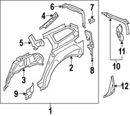 Foto de Panel Lateral Trasero Original para Mazda CX-7 2007 2008 2009 Marca MAZDA Nmero de Parte EG2171100T