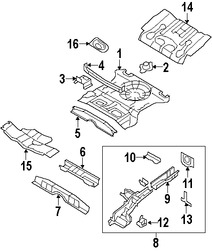 Foto de Travesano Plataforma de Piso Original para Mazda CX-7 2007 2008 2009 Marca MAZDA N�mero de Parte EG2153900C