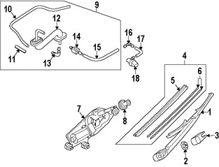Foto de Motor Limpiaparabrisas Vidrio Trasero Original para Mazda CX-7 2007 2008 2009 2010 2011 2012 Marca MAZDA N�mero de Parte EG2167450C