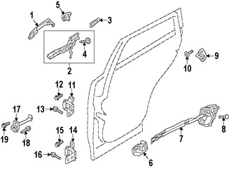 Foto de Cubierta de la manija exterior de la puerta  Original para Mazda  Mazda 3 Mazda 6 Marca MAZDA N�mero de Parte KD5359415B62