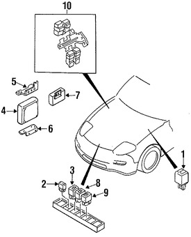 Foto de Rel� de Bocina Original para Mazda Marca MAZDA N�mero de Parte LA1067740