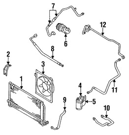 Foto de Manguera Refrigerante Aire Acondicionado Original para Mazda MX-3 1993 1992 1994 1995 Marca MAZDA Nmero de Parte EA7061466