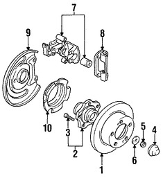 Foto de Tuerca de Eje Original para Eagle Mitsubishi Plymouth Marca Mitsubishi Nmero de Parte MB515403