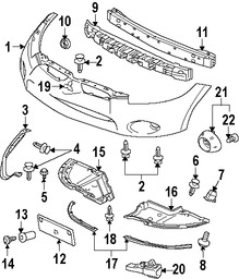 Foto de Guardasalpicaduras del parachoques Original para Mitsubishi Eclipse Marca Mitsubishi N�mero de Parte 6405A027
