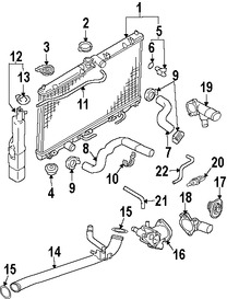 Foto de Brida de Drenaje de Refrigerante de Motor Original para Mitsubishi Eclipse Marca Mitsubishi N�mero de Parte MN183101