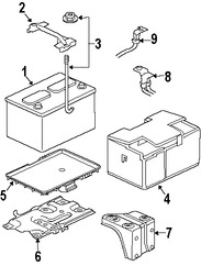 Foto de Bandeja de la batera Original para Mitsubishi Eclipse Mitsubishi Galant Marca Mitsubishi Nmero de Parte MN165772