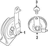 Foto de Claxon / Corneta / Bocina / Pito Original para Mitsubishi Eclipse Marca Mitsubishi Nmero de Parte 8211A018