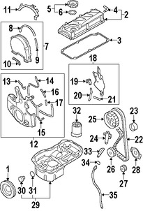 Foto de Empaquetaduras Cubierta de Correa del Tiempo Original para Mitsubishi Eclipse Mitsubishi Lancer Mitsubishi Galant Mitsubishi Outlander Marca Mitsubishi Parte #MD375053