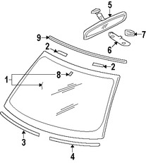 Foto de Parabrisas de Cristal Original para Mitsubishi Eclipse Marca Mitsubishi Nmero de Parte 6102A376