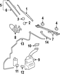 Foto de Brazo de Limpiaparabrisas Original para Mitsubishi Eclipse Marca Mitsubishi Nmero de Parte 8250A095