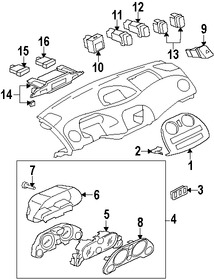 Foto de Lente de Panel de Instrumentos Original para Mitsubishi Eclipse Marca Mitsubishi N�mero de Parte 8100A423