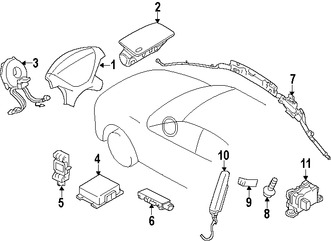 Foto de Airbag de Asiento Original para Mitsubishi Eclipse 2007 2008 2009 2010 2011 2012 Marca Mitsubishi N�mero de Parte MN121509