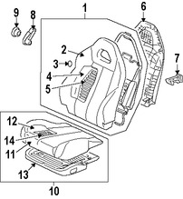 Foto de Cojin de respaldo de Asiento Original para Mitsubishi Eclipse 2007 2008 2009 Marca Mitsubishi Nmero de Parte 6901A035