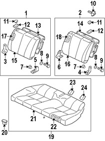 Foto de Cojin de Asiento Original para Mitsubishi Eclipse 2006 2007 2008 Marca Mitsubishi N�mero de Parte MN121055HA