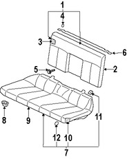 Foto de Cojin de Asiento Original para Mitsubishi Eclipse 2007 2008 Marca Mitsubishi Nmero de Parte MN162462HA