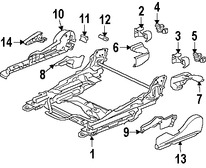 Foto de Cubierta de Riel de Asiento Original para Mitsubishi Eclipse Marca Mitsubishi Nmero de Parte MR595764HB