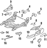 Foto de Cobertor de bisagra de asiento Original para Mitsubishi Eclipse Marca Mitsubishi Nmero de Parte MR595761HB