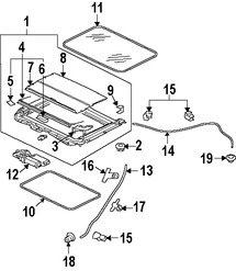 Foto de Sello del Techo Corredizo Original para Mitsubishi Eclipse Marca Mitsubishi Nmero de Parte 5850A087HA