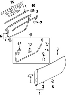 Foto de Carcasa de puerta Original para Mitsubishi Eclipse Marca Mitsubishi Nmero de Parte 5700A427