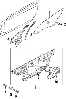 Foto de Cristal de Puerta Original para Mitsubishi Eclipse Marca Mitsubishi Nmero de Parte 5706A187