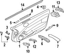 Foto de Protector contra Intemperie Cristal de Puerta Original para Mitsubishi Eclipse Marca Mitsubishi Nmero de Parte 7221A263