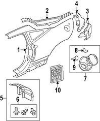 Foto de Panel Lateral Trasero Original para Mitsubishi Eclipse Marca Mitsubishi N�mero de Parte MN186561