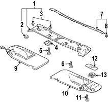 Foto de Parasol / Visera Original para Mitsubishi Eclipse 2007 2008 2009 2010 2011 2012 Marca Mitsubishi N�mero de Parte MN162062XB