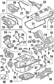 Foto de Cubierta de Correa del Tiempo Original para Mitsubishi Galant Mitsubishi Endeavor Marca Mitsubishi Nmero de Parte MD376946