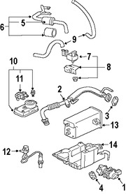 Foto de Manguera de retroalimentaci�n de presi�n EGR Original para Mitsubishi Galant Mitsubishi Eclipse Marca Mitsubishi N�mero de Parte 1582A192