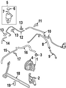 Foto de Enfriador Direcci�n Asistida Original para Mitsubishi Galant Mitsubishi Eclipse Marca Mitsubishi N�mero de Parte MR961770