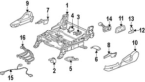 Foto de Interruptor Asiento El�ctrico Original para Mitsubishi Galant Mitsubishi Endeavor Marca Mitsubishi N�mero de Parte MR595812