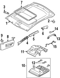 Foto de Barra Interior para agarrarse Original para Mitsubishi Galant Mitsubishi Endeavor Marca Mitsubishi Nmero de Parte MR975697YA